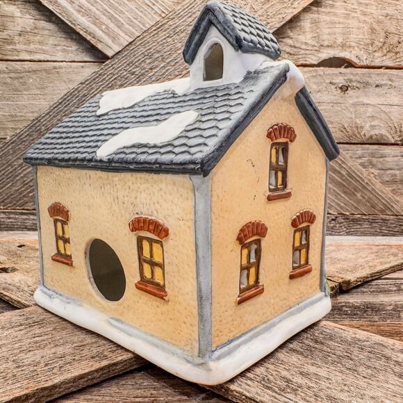 1991 Vintage Americana Porcelain Collectible  Post Office Light Up Building-6"H - Picture 4 of 9